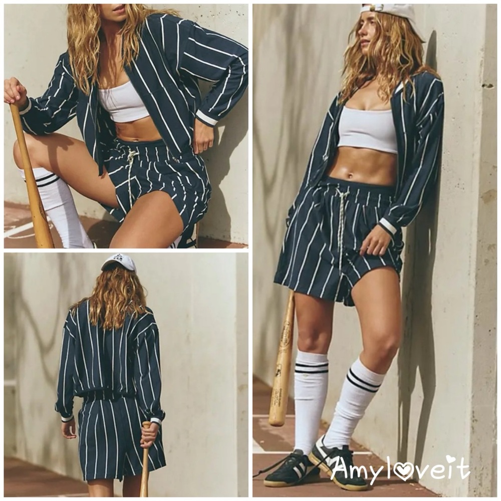Free People Off Duty Set Top & Shorts Set #53